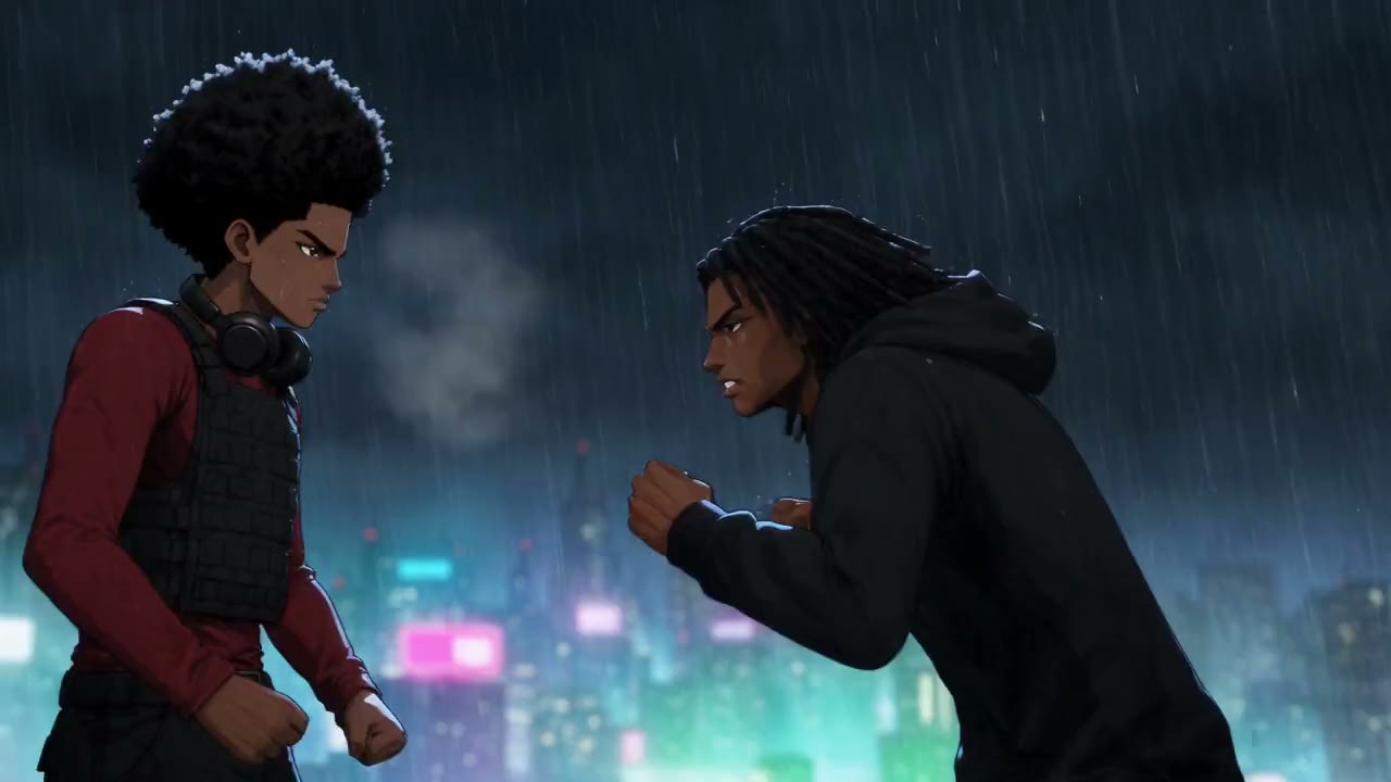 Rain & weight — a frame from the film